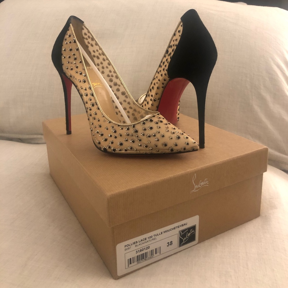 🔥RARE🔥Christian Louboutin 100 Follies Pumps (38)